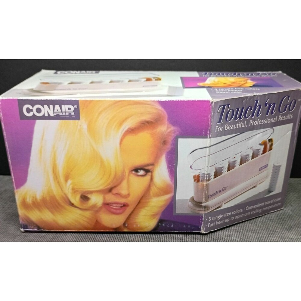 Conair TOUCH 'N GO Hair Curlers 5 Hot Rollers 120V - EUC - TS5A